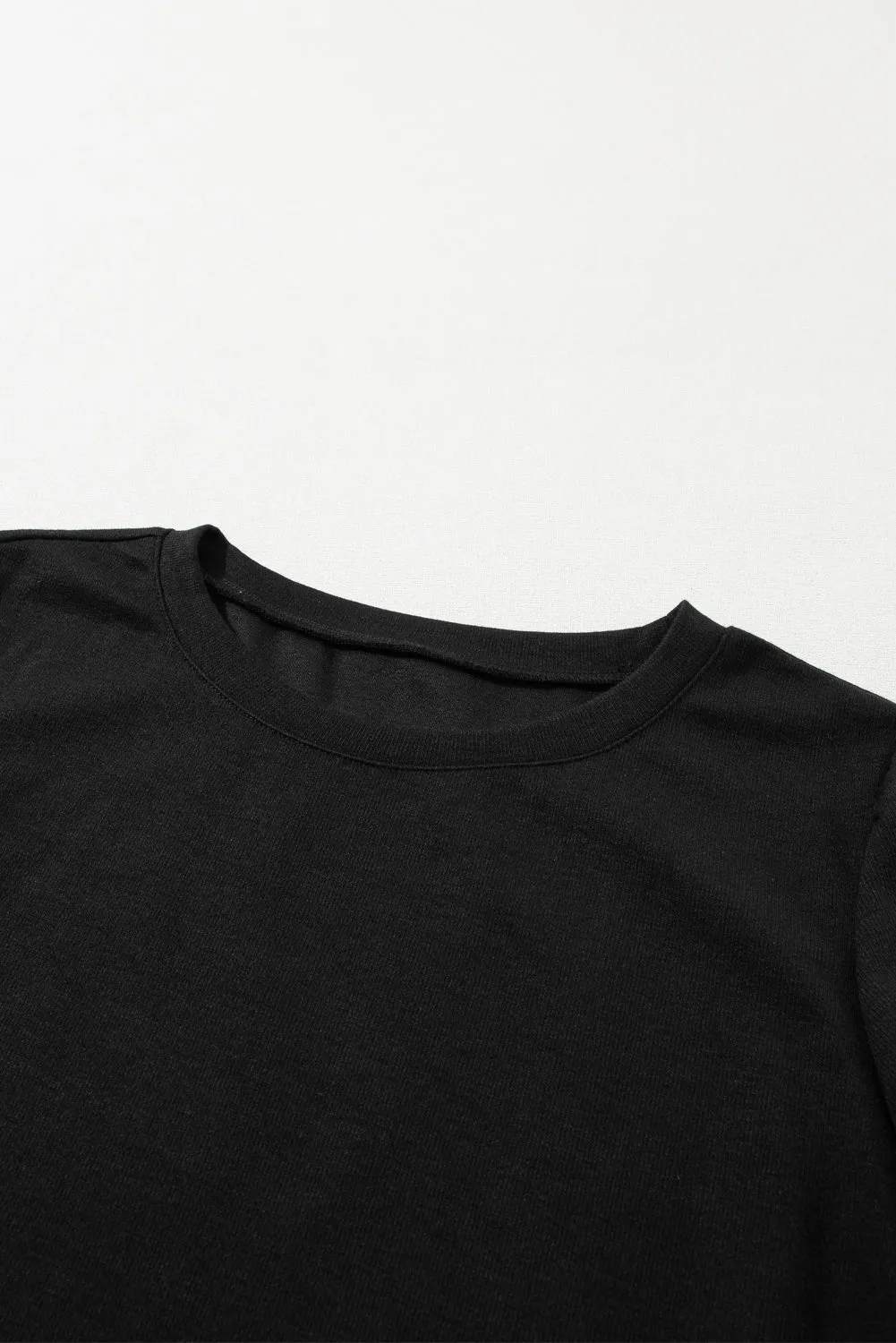 3/4 Sleeve Crew Neck T Shirt