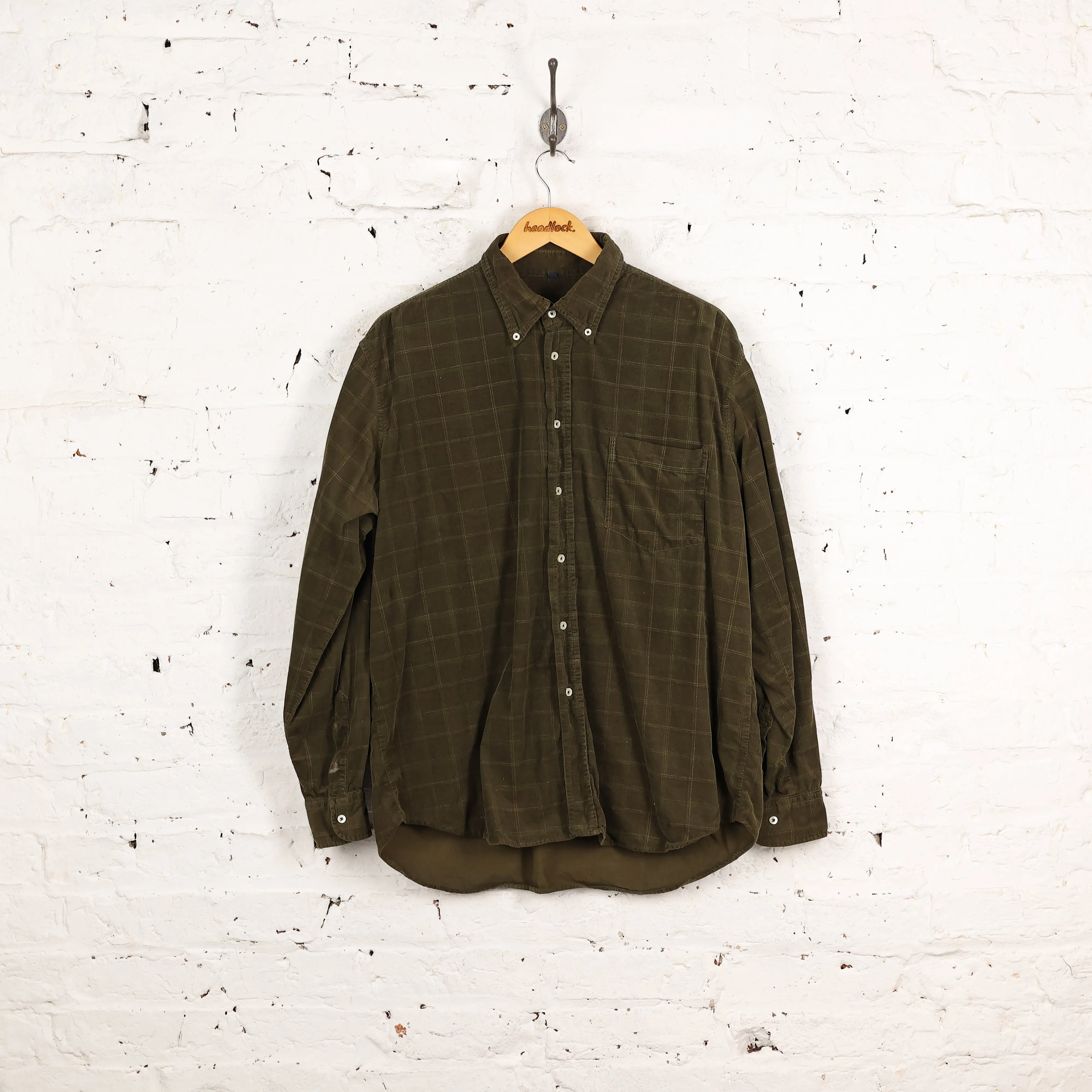 90s Cord Shirt - Green - XL
