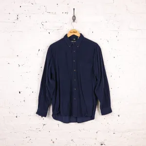 90s Corduroy Shirt - Blue - L