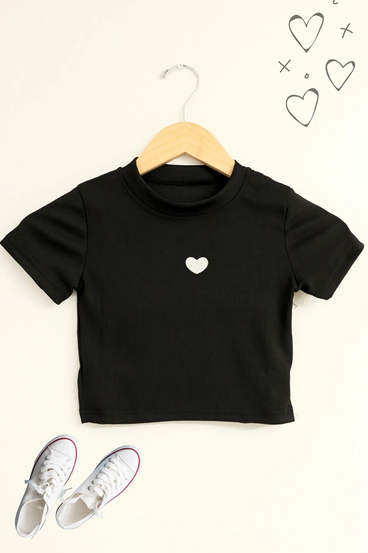 ACE OF HEARTS TOP | KIDS SIZE 7 - 16