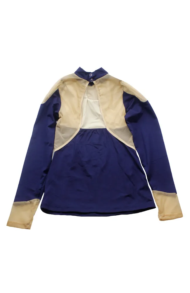 Adult Mesh Insert Long Sleeve Top