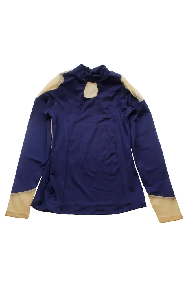 Adult Mesh Insert Long Sleeve Top