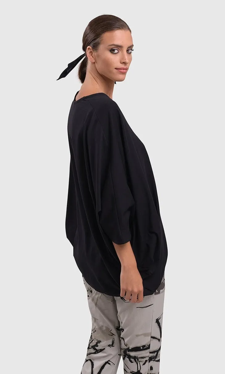 Alembika Urban V Neck Black Top