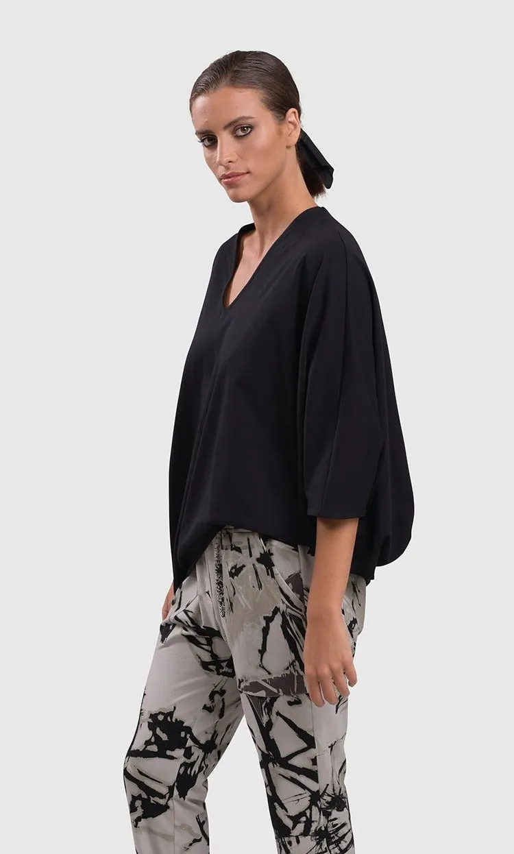 Alembika Urban V Neck Black Top