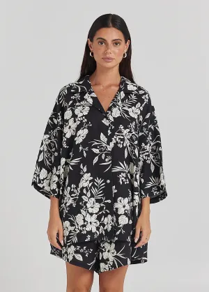 Aloha Over Shirt Black