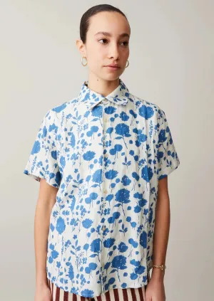 April Top, Floating Floral Linen