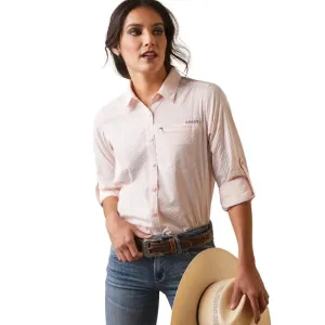 Ariat Shirt Womens Venttek Coral Blush Check