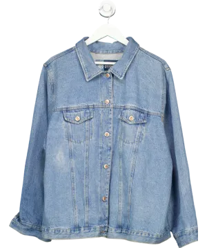 Avenue Blues Blue Vintage Denim Jacket 100% Cotton With Elephant Embellishment UK L