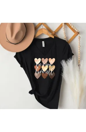 Be Kind Love All V-Neck Tee