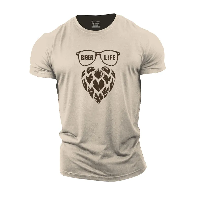 Beer Life Graphic Men's Cotton T-Shirt