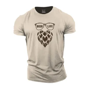 Beer Life Graphic Men's Cotton T-Shirt