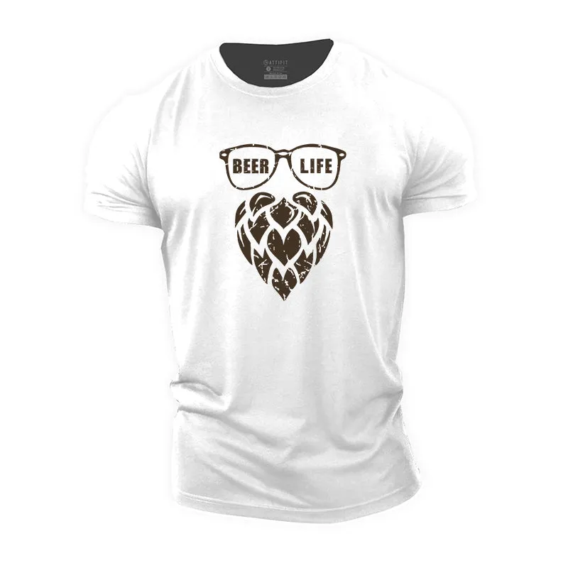 Beer Life Graphic Men's Cotton T-Shirt