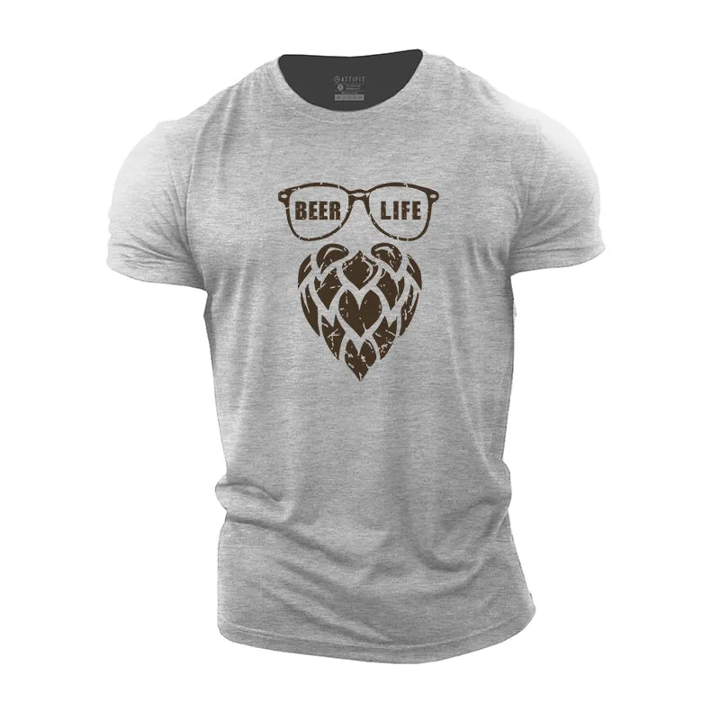 Beer Life Graphic Men's Cotton T-Shirt