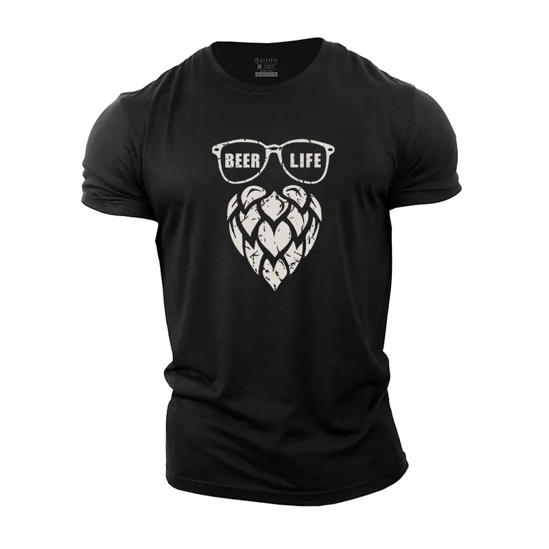 Beer Life Graphic Men's Cotton T-Shirt