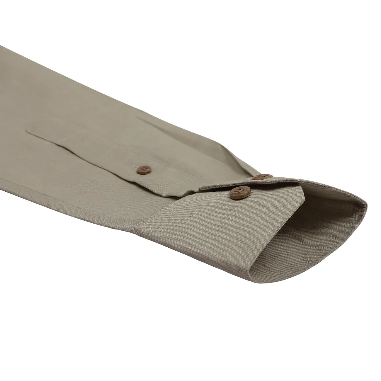Beige Rolled-up Sleeve Short Kurta