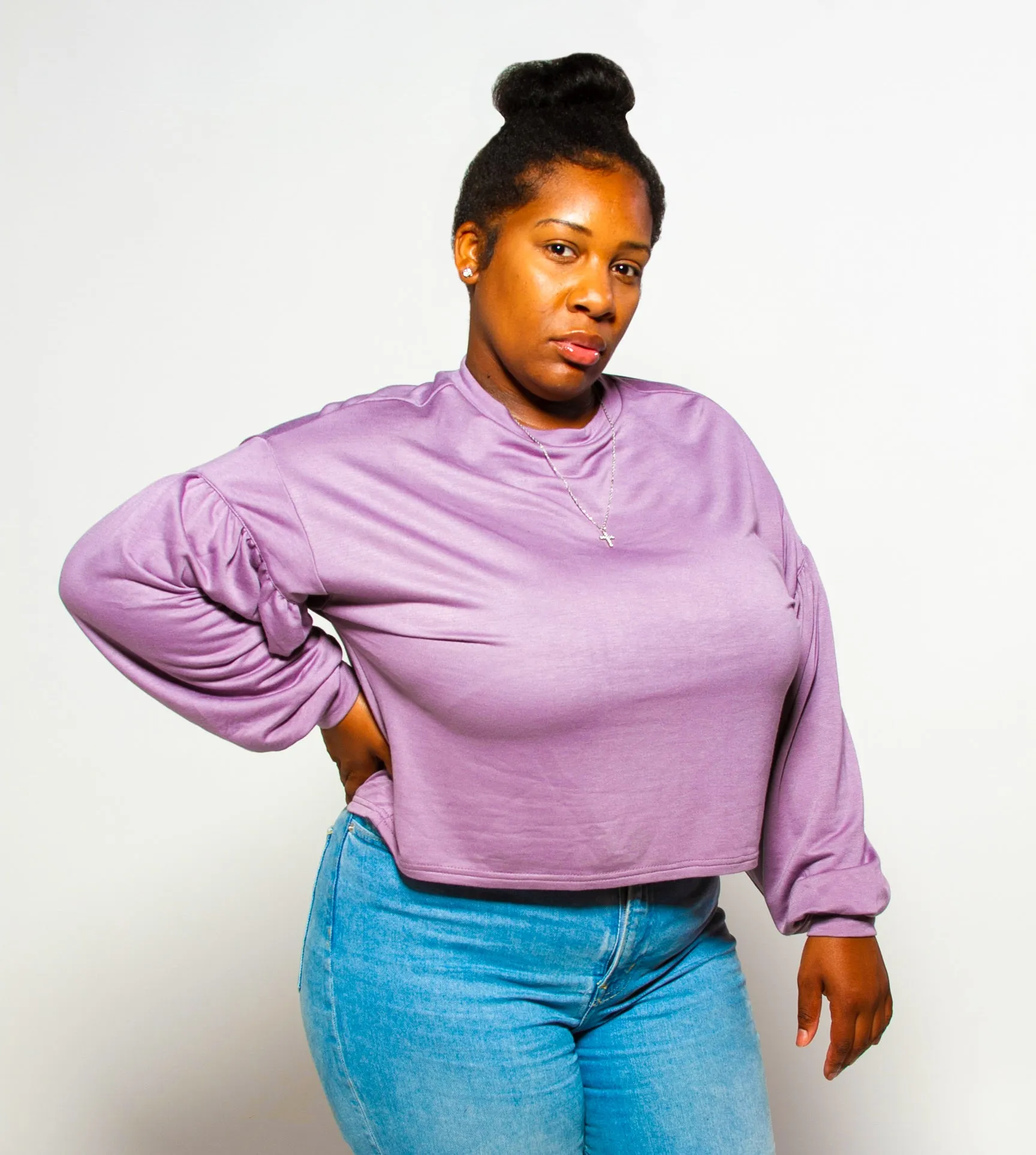Bell Sleeve Crew Neck T-Shirt