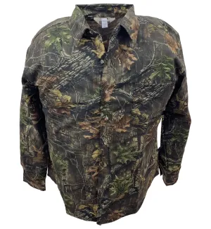 Big & Tall Hunters Camo Long Sleeve Camp Shirt