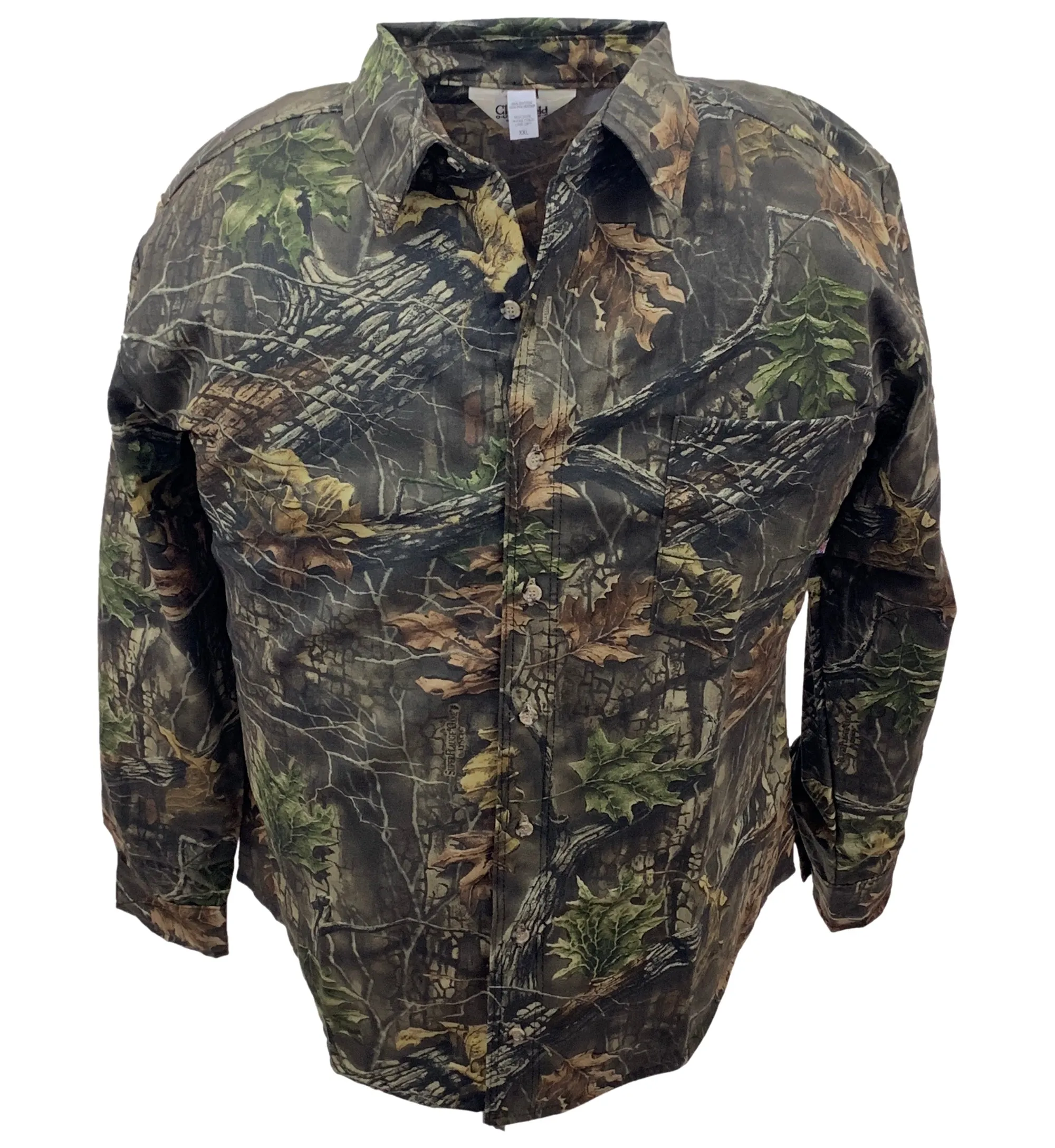 Big & Tall Hunters Camo Long Sleeve Camp Shirt