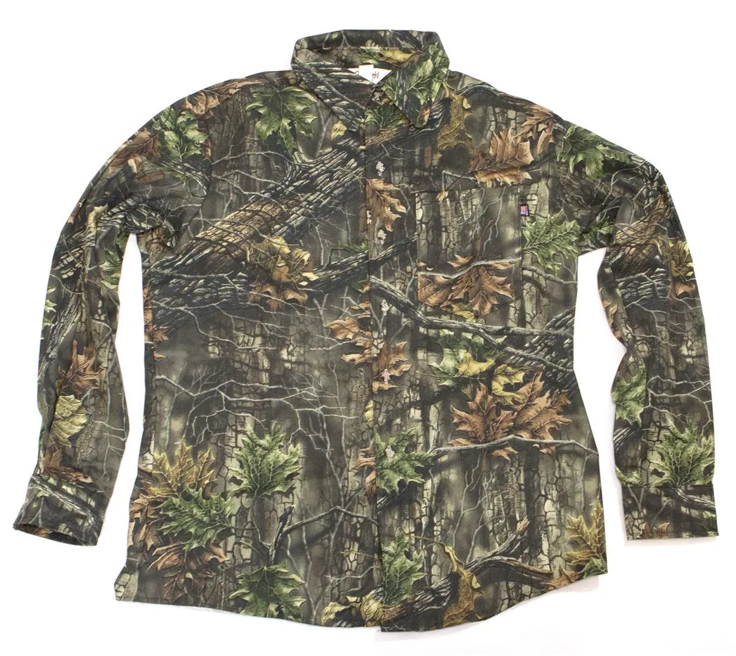 Big & Tall Hunters Camo Long Sleeve Camp Shirt