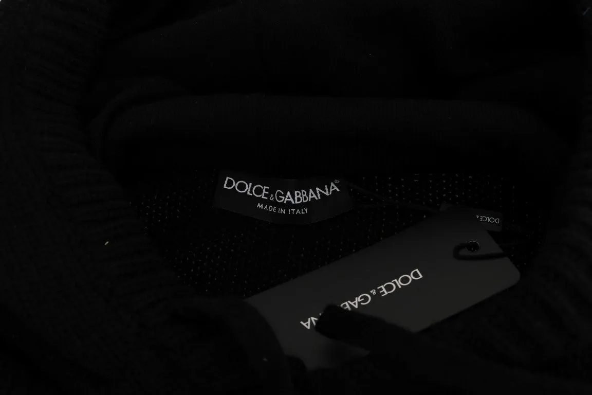 Black Cashmere Wool Knitted Sweater