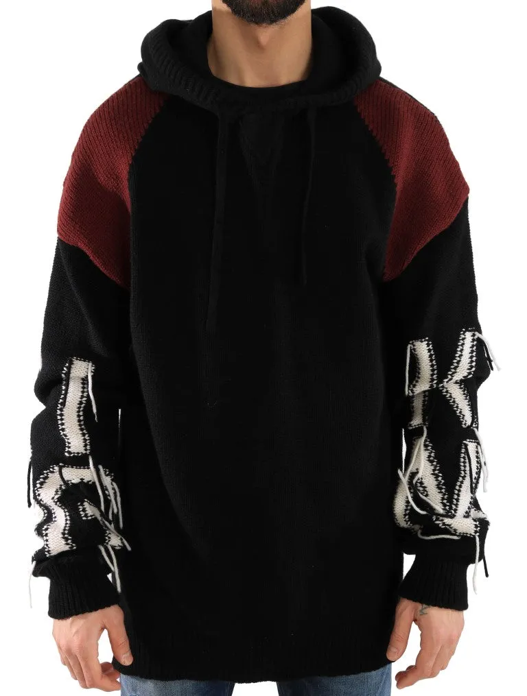 Black Cashmere Wool Knitted Sweater