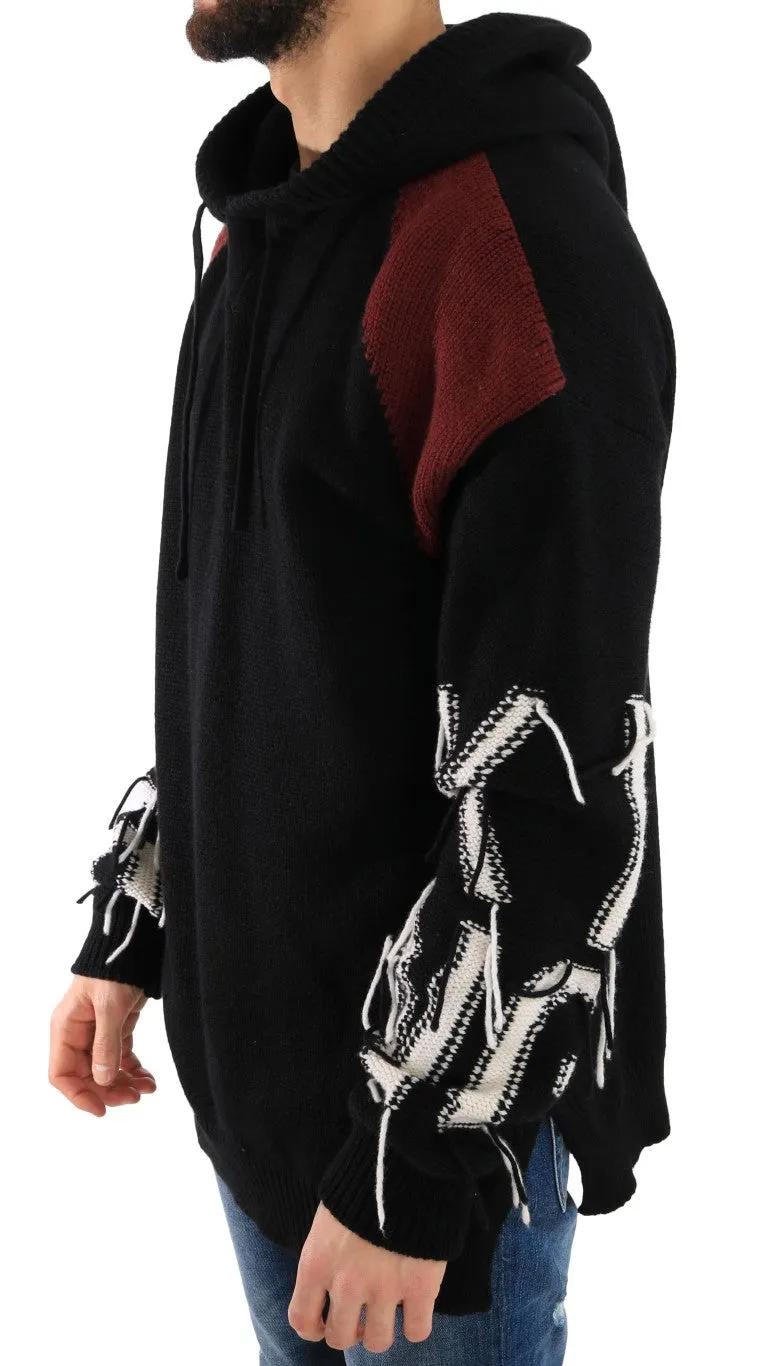 Black Cashmere Wool Knitted Sweater