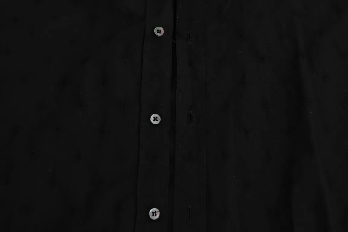 Black Dress GOLD Slim Fit Cotton Shirt