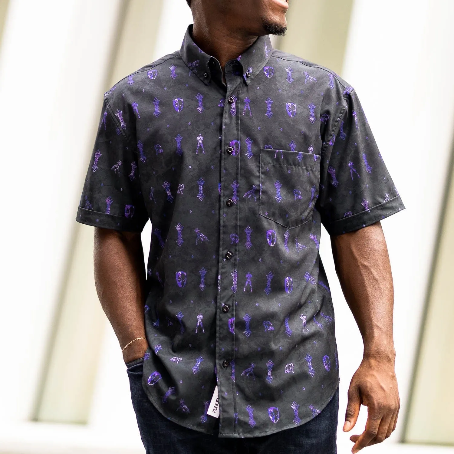 Black Panther "Vibranium Chief" – KUNUFLEX Short Sleeve Shirt