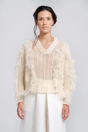 Blouse in hemp yarn