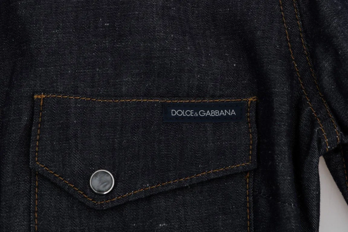 Blue Cotton Denim Shirt