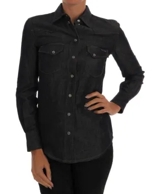 Blue Cotton Denim Shirt