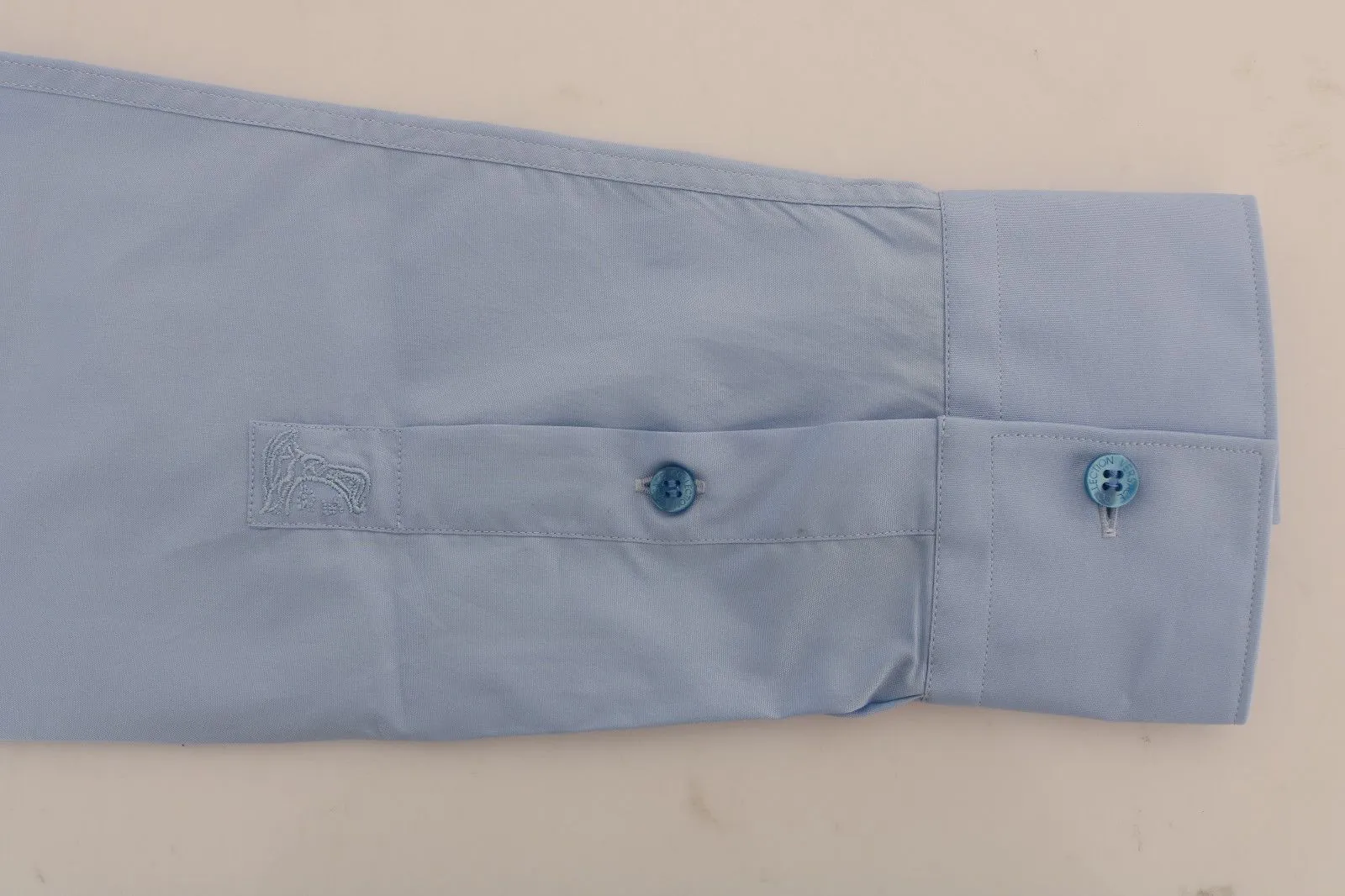 Blue Cotton Dress Shirt Trend Slim Fit