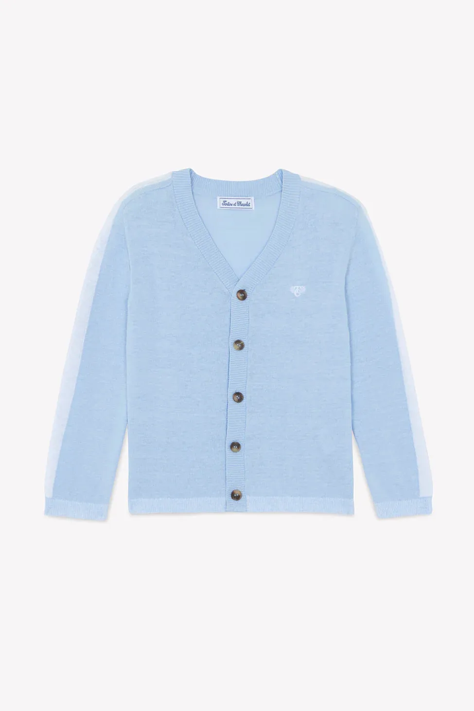 Blue V-neck cardigan by Tartine Et Chocolat