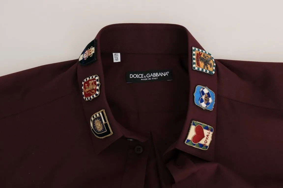 Bordeaux Cotton Slim Fit Shirt
