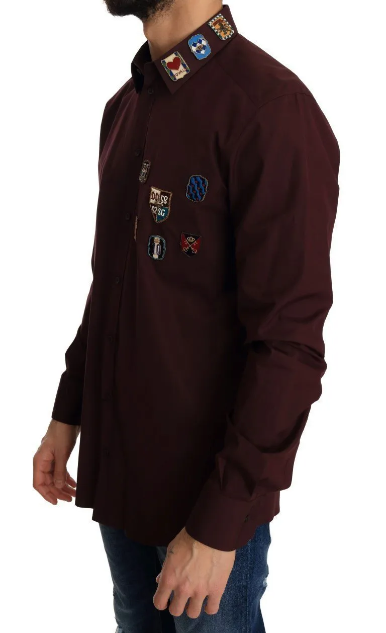 Bordeaux Cotton Slim Fit Shirt