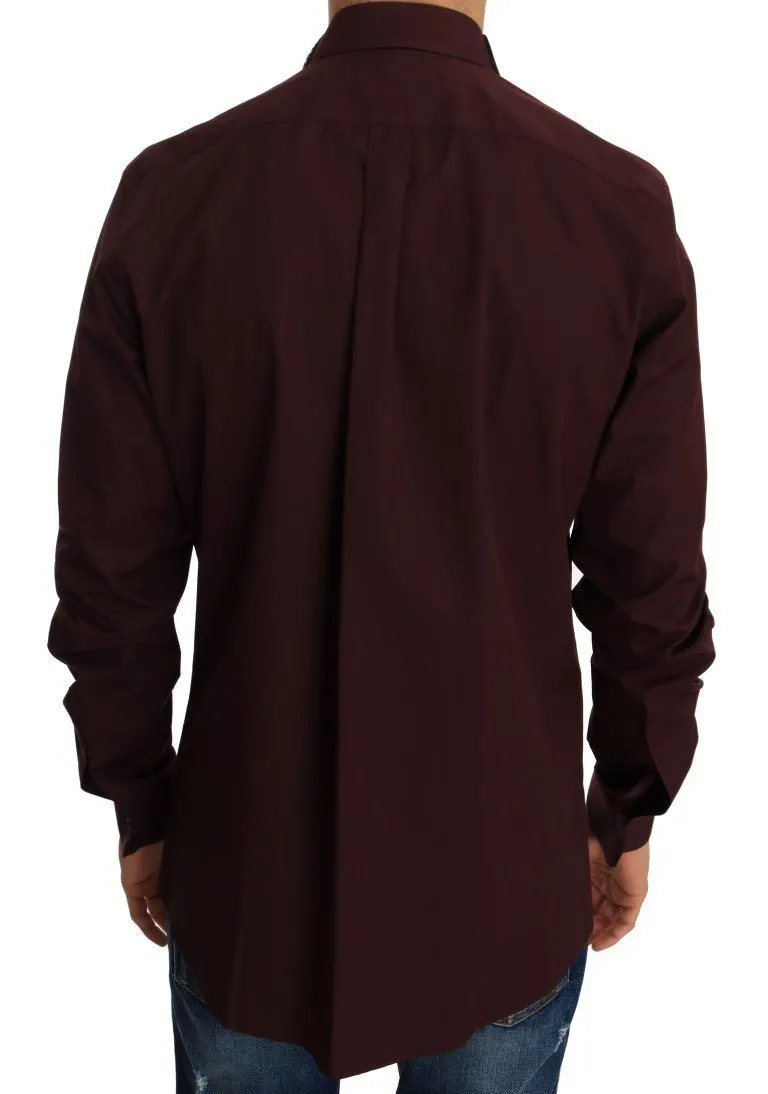 Bordeaux Cotton Slim Fit Shirt