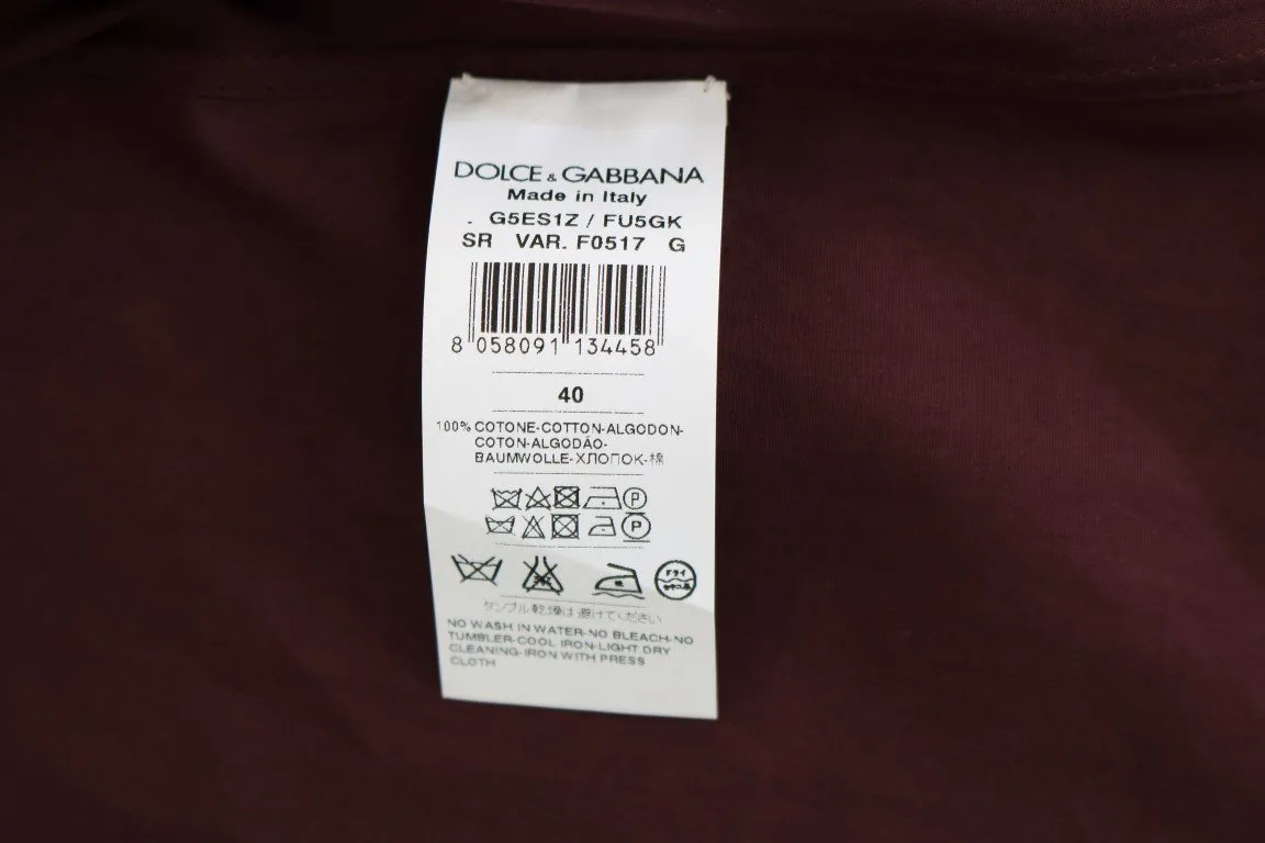 Bordeaux Cotton Slim Fit Shirt