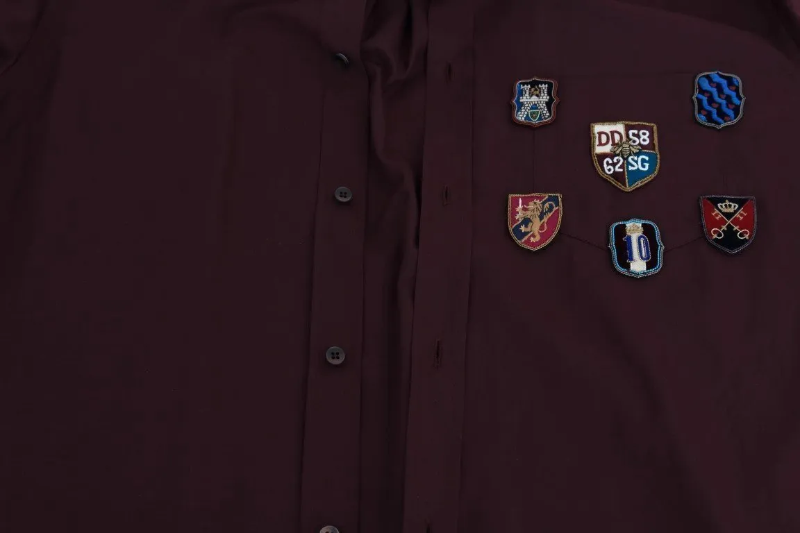 Bordeaux Cotton Slim Fit Shirt