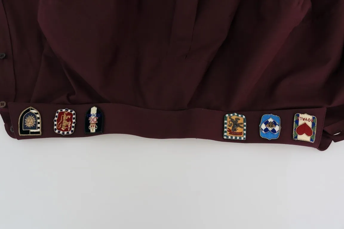 Bordeaux Cotton Slim Fit Shirt
