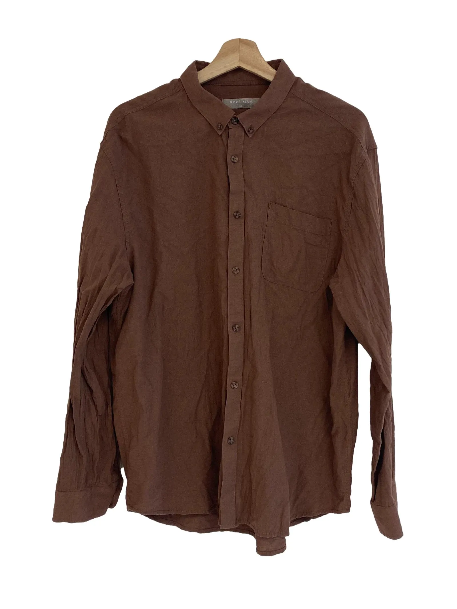 Brown Button Down Shirt