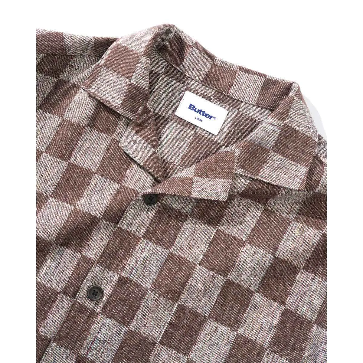 Butter Goods - Checker Vacation S/S Shirt Chocolate