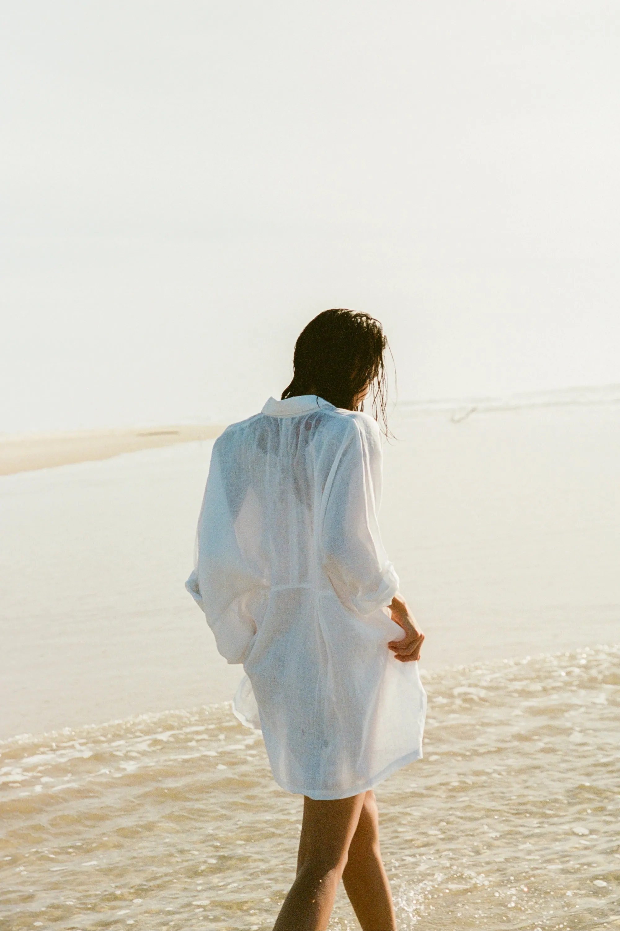 Byron Oversized Shirt Dress White