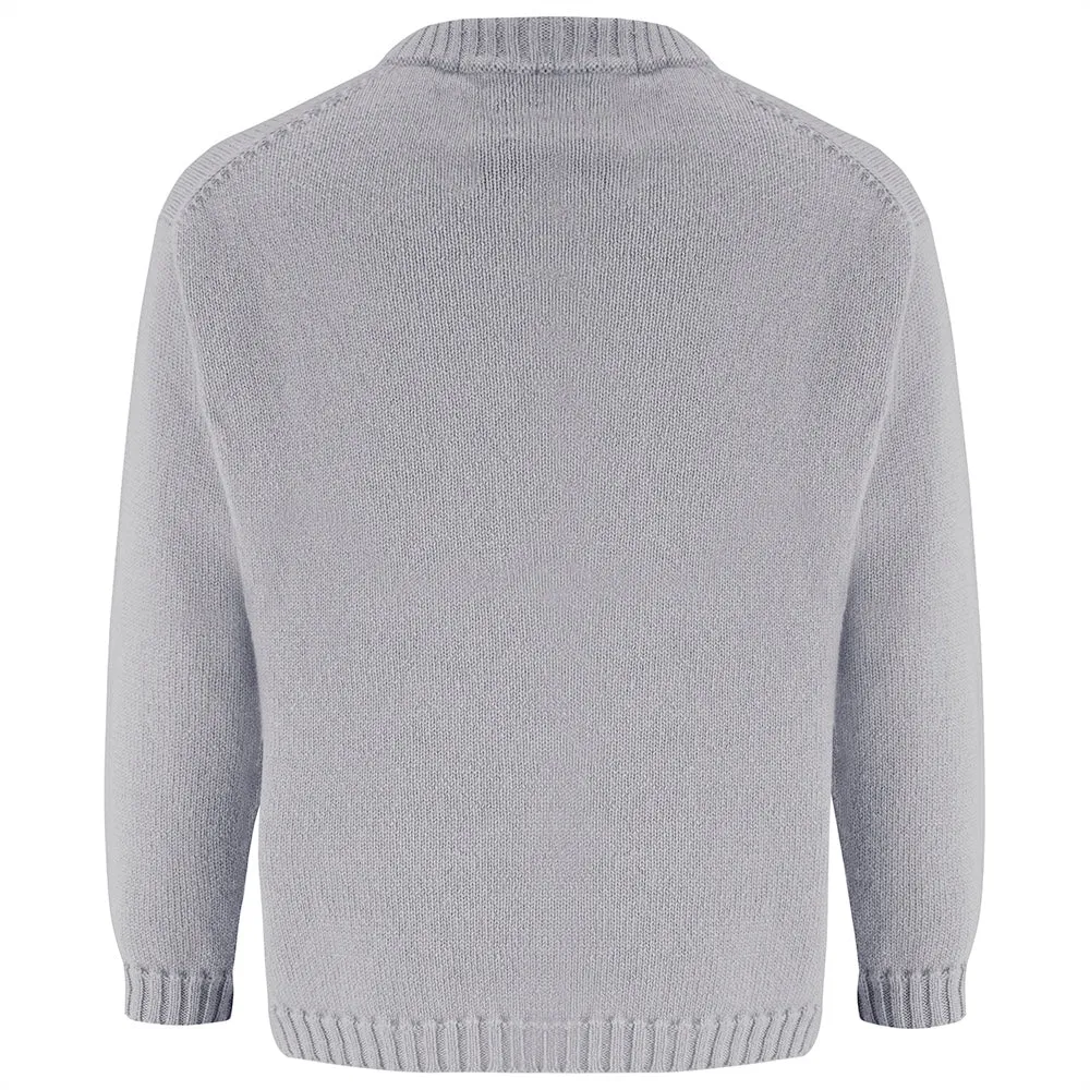 Camden Personalised Cashmere Baby Sweater - London Grey & Navy