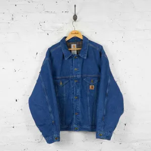 Carhartt Lined Denim Jacket - Blue - XXL