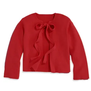 Cashmere Blend Tie Front Cardigan -- Scarlet O'Hara