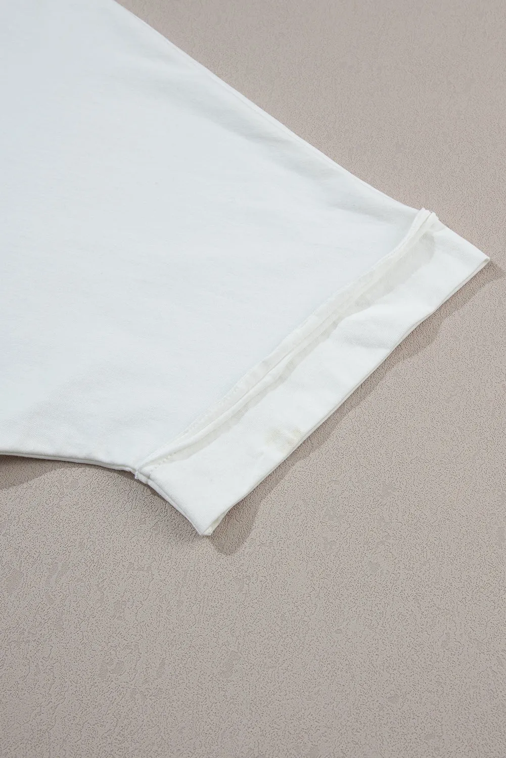 Chenille Patched Crew Neck T Shirt