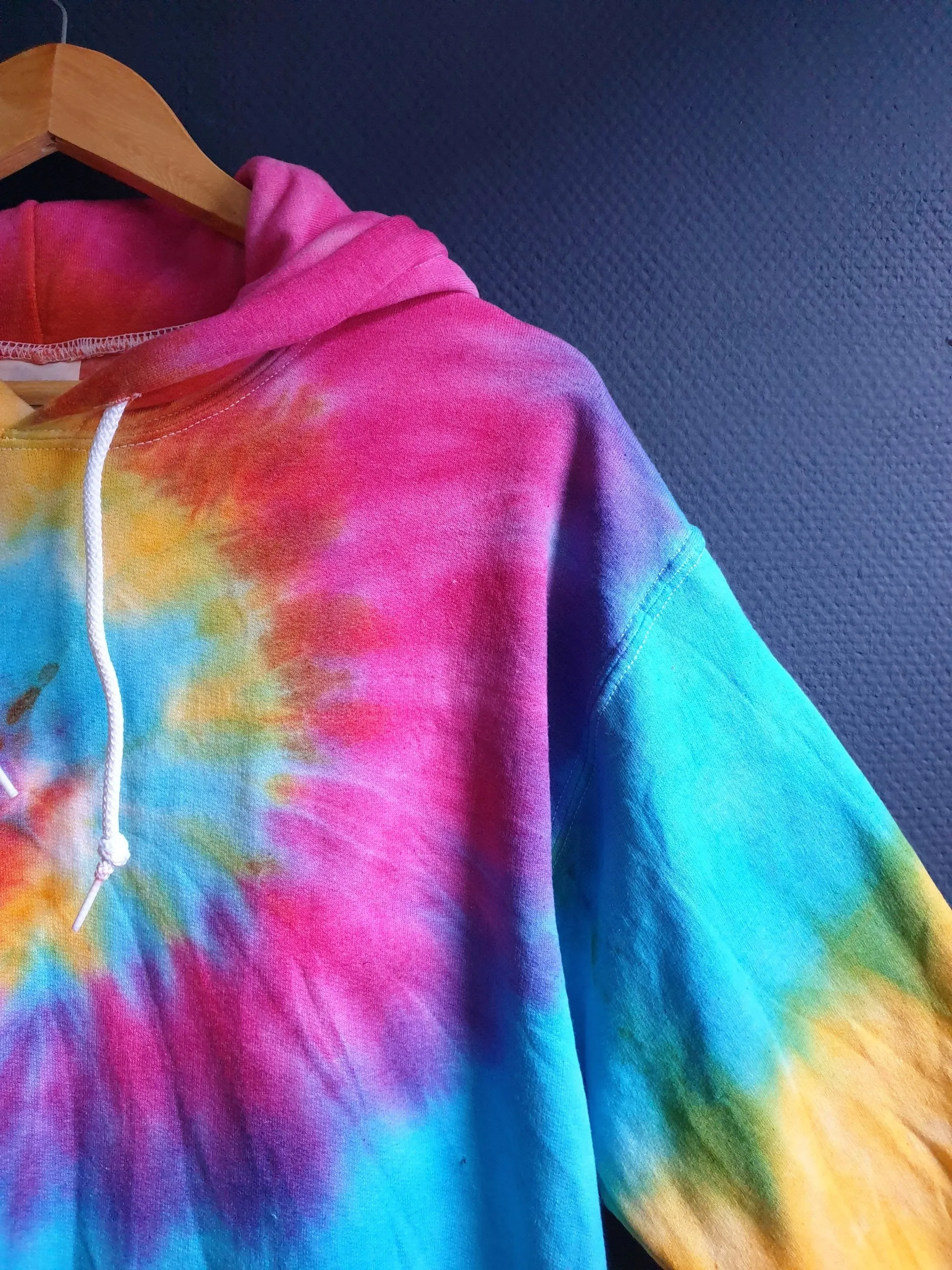 Colorful Rainbow Tie-Dye Hoodie