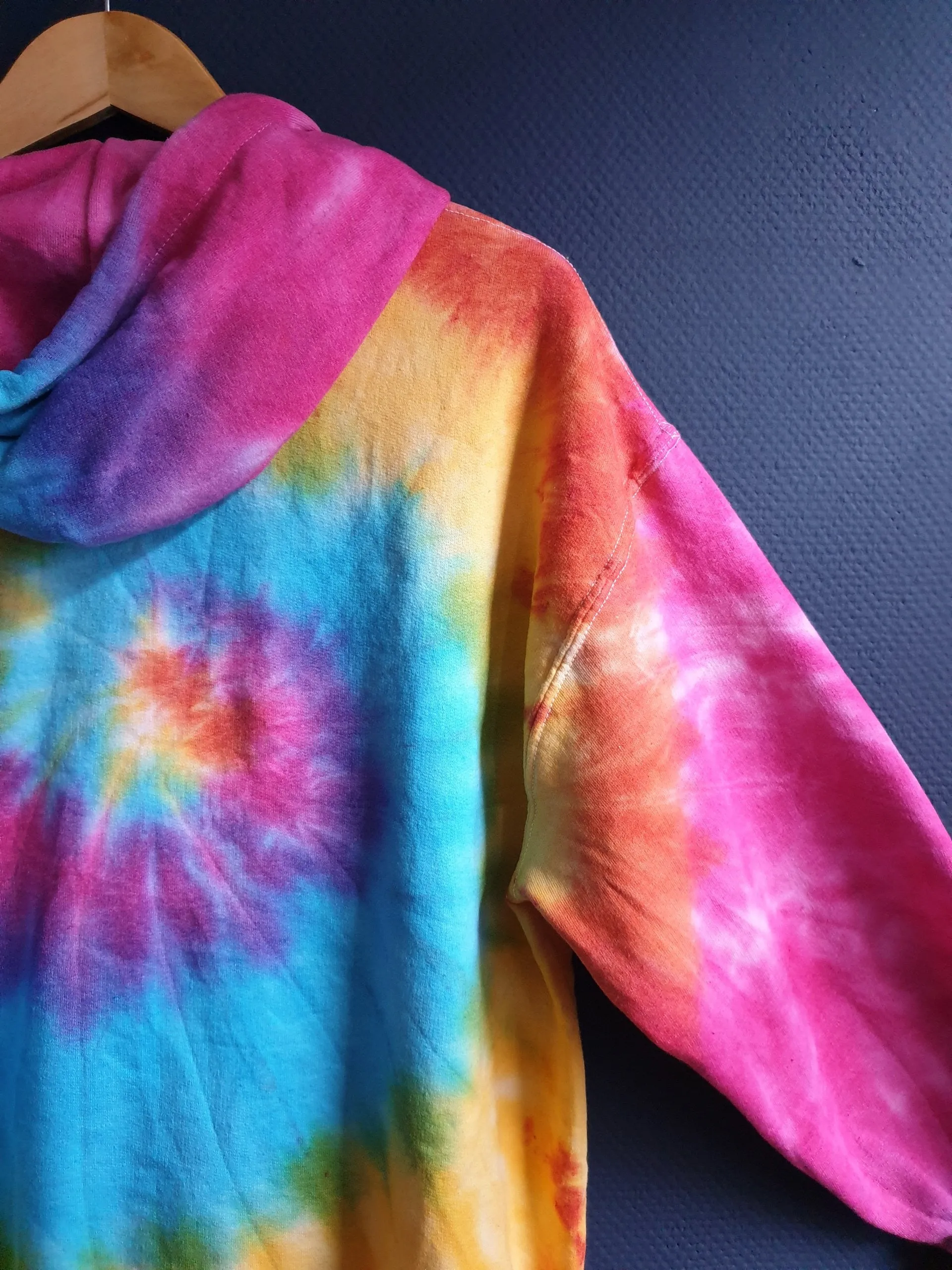 Colorful Rainbow Tie-Dye Hoodie