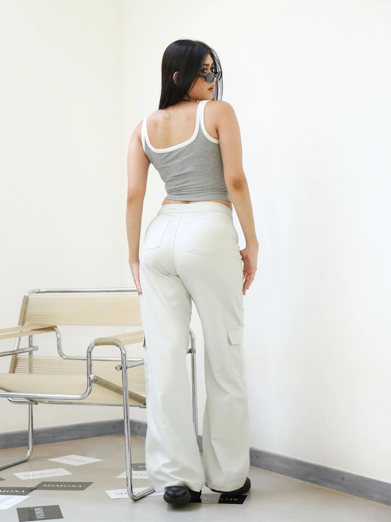 Contrast Binding Square Neck Top