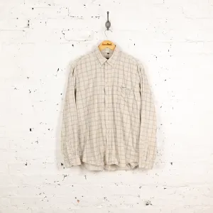 Corduroy Check Shirt - Beige - L
